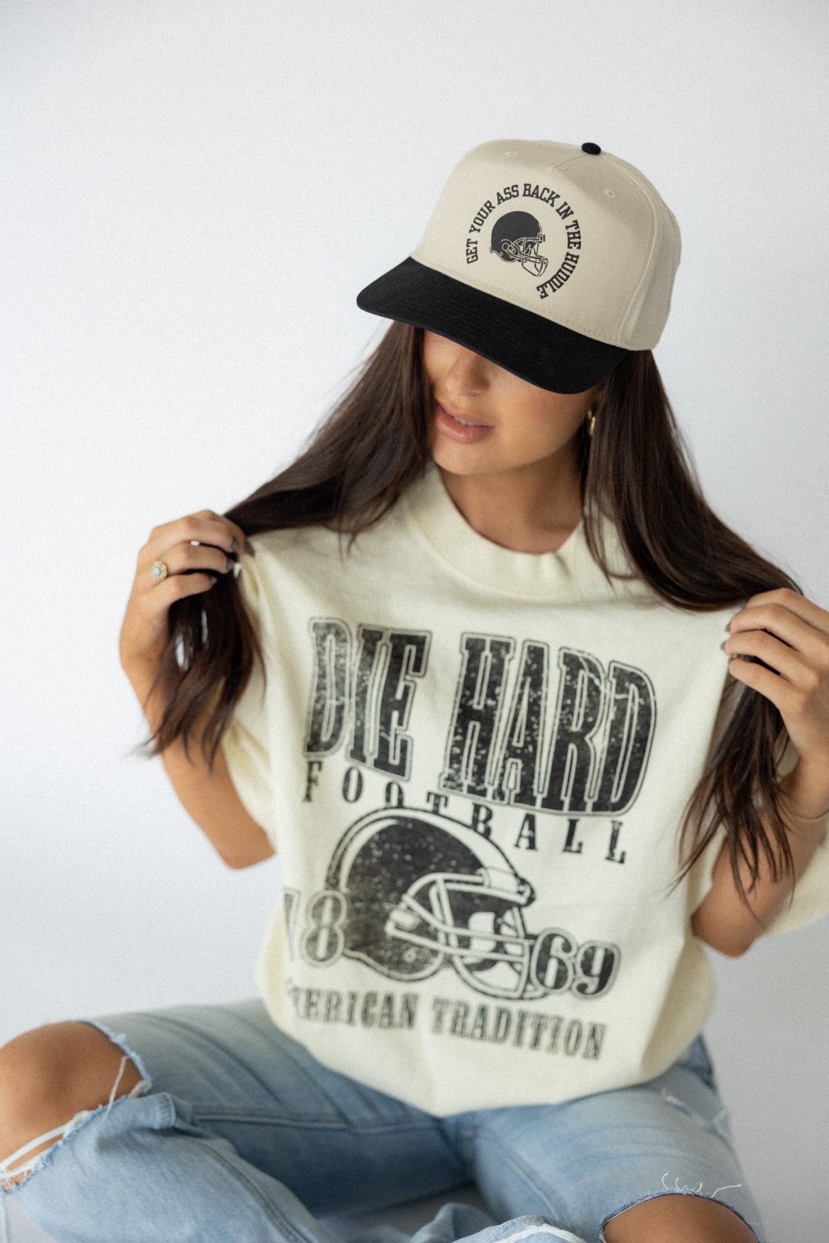 Die Hard Football Fan Tee- Black