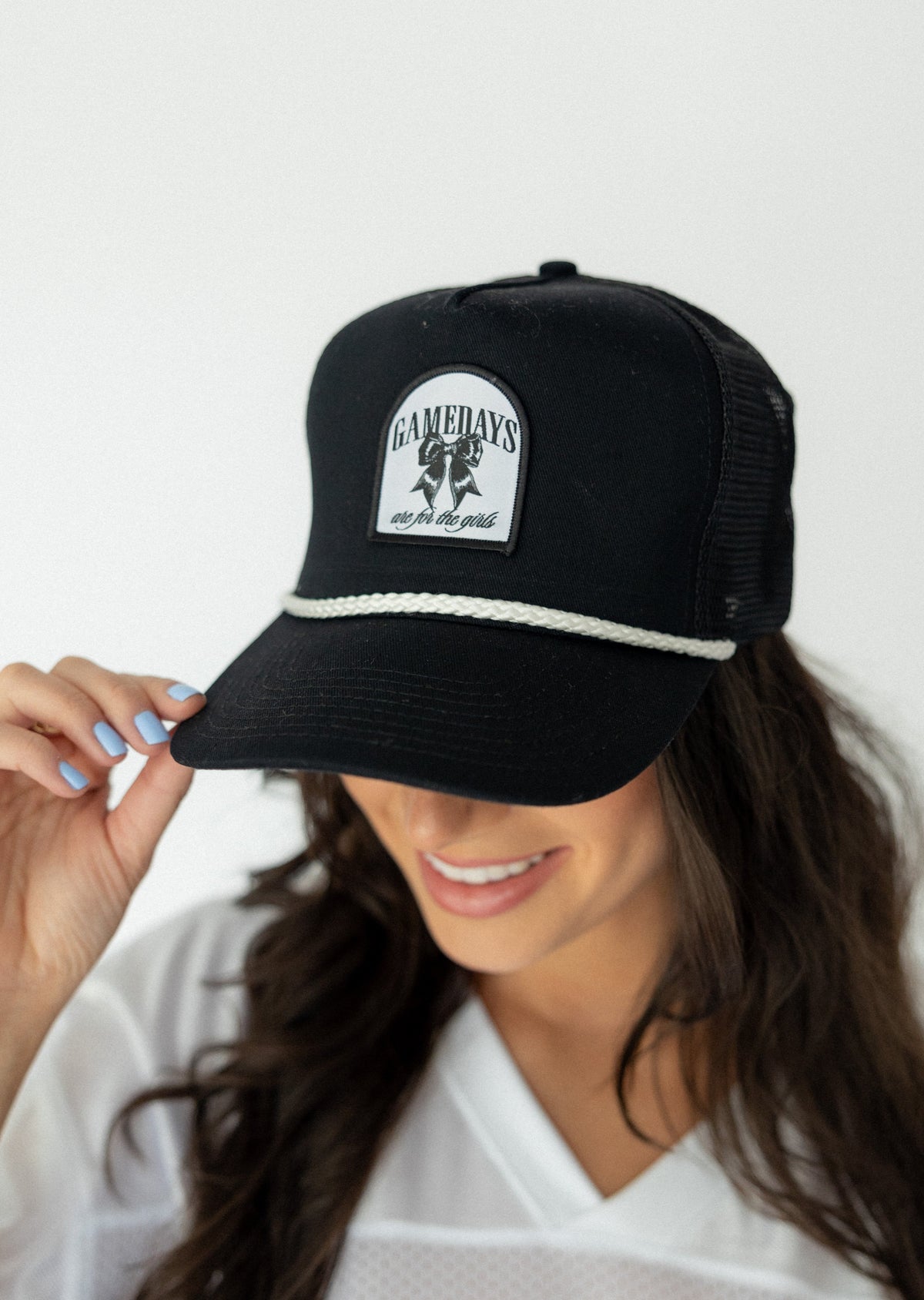 For the Girls Patch Hat- Black