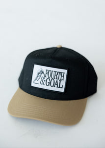 Fourth and Goal Patch Hat- Black/Tan