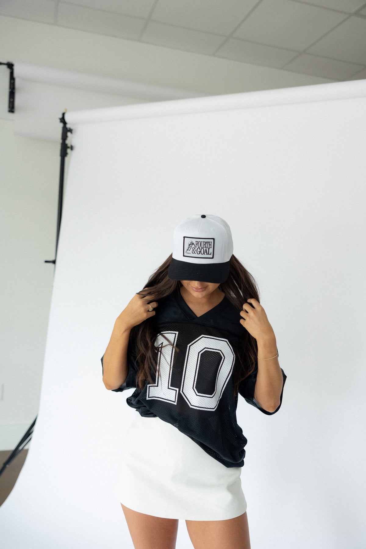 Fourth and Goal Patch Hat- White