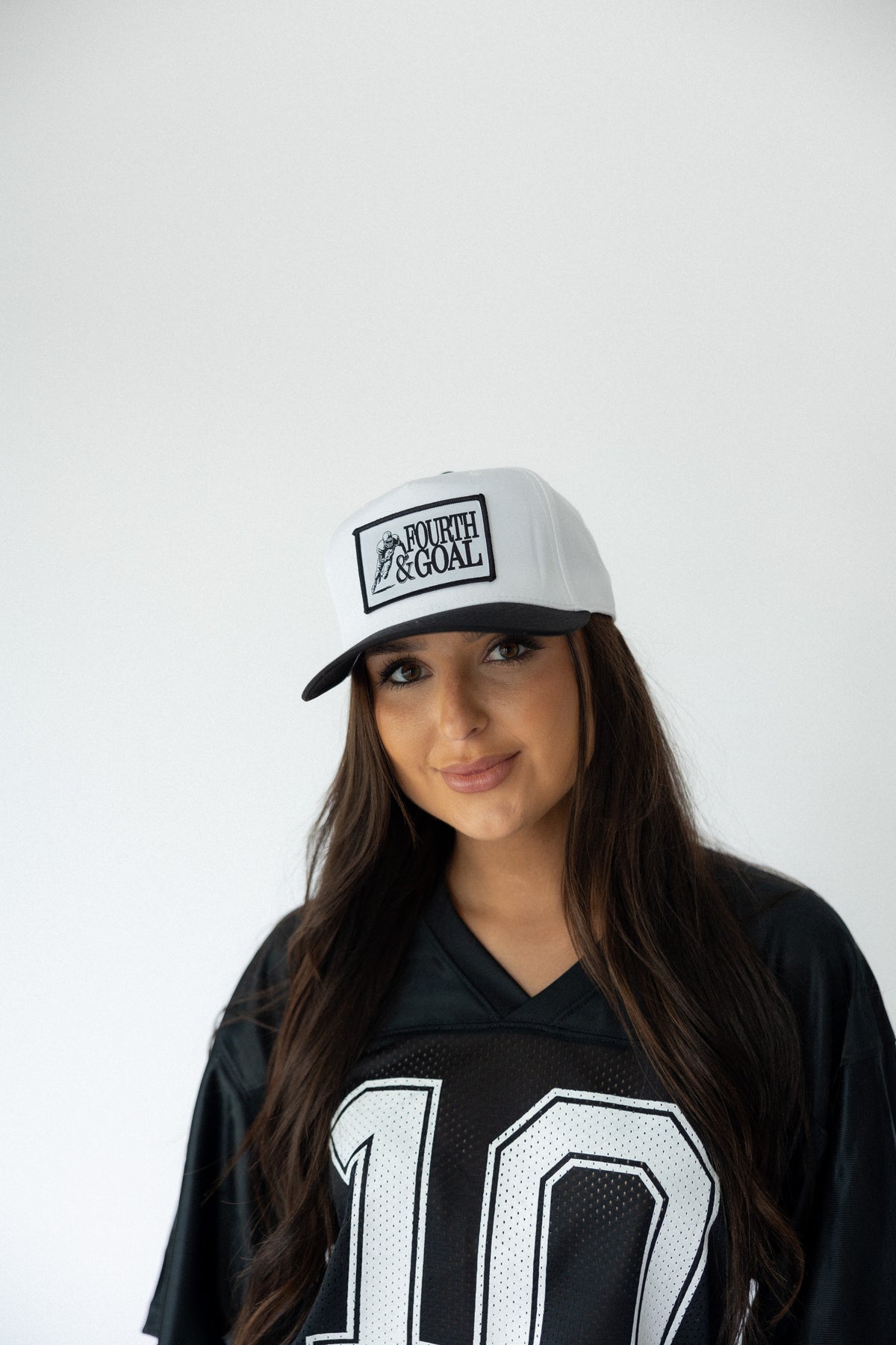 Fourth and Goal Patch Hat- White