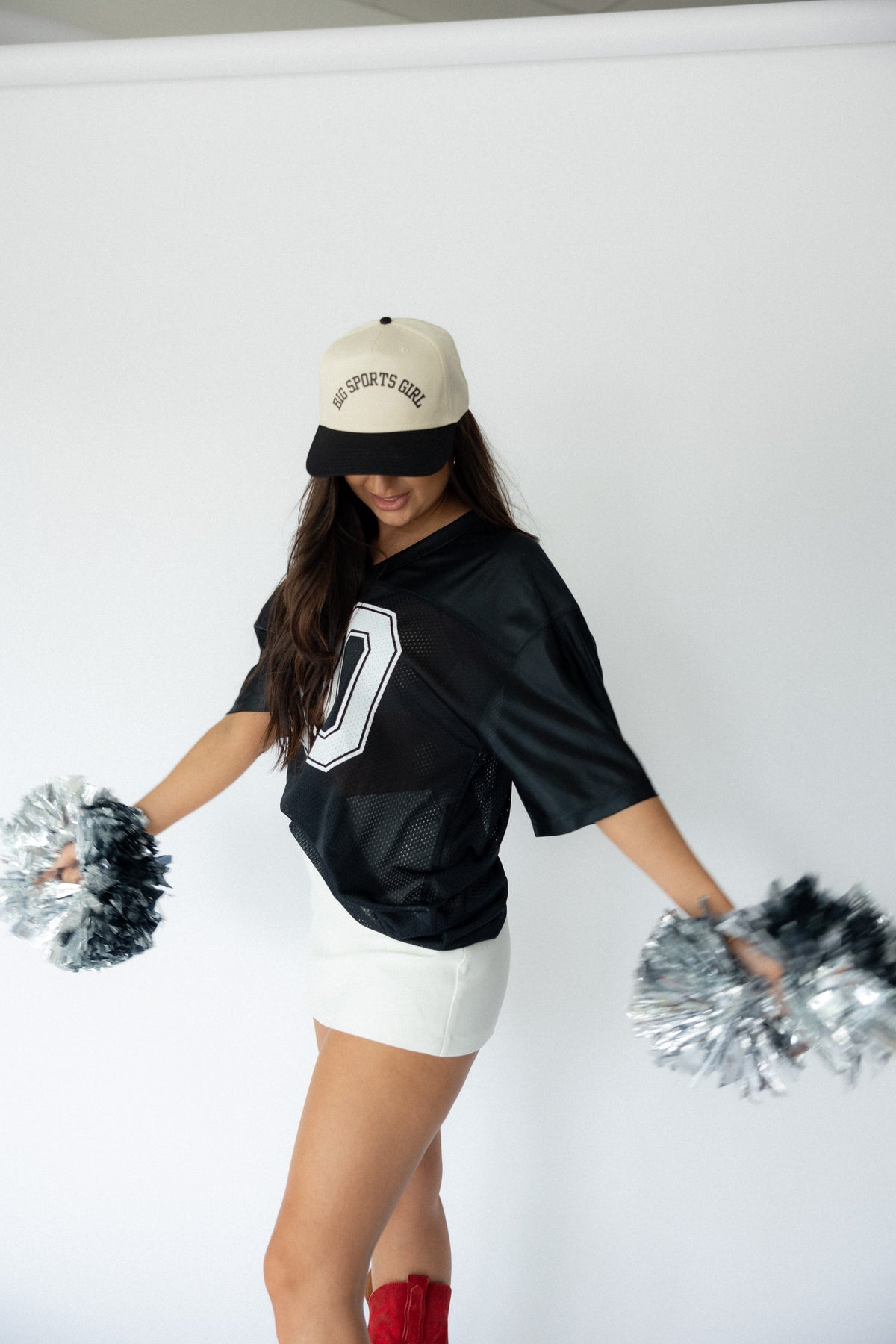 Big Sports Girl Hat- Natural and Black