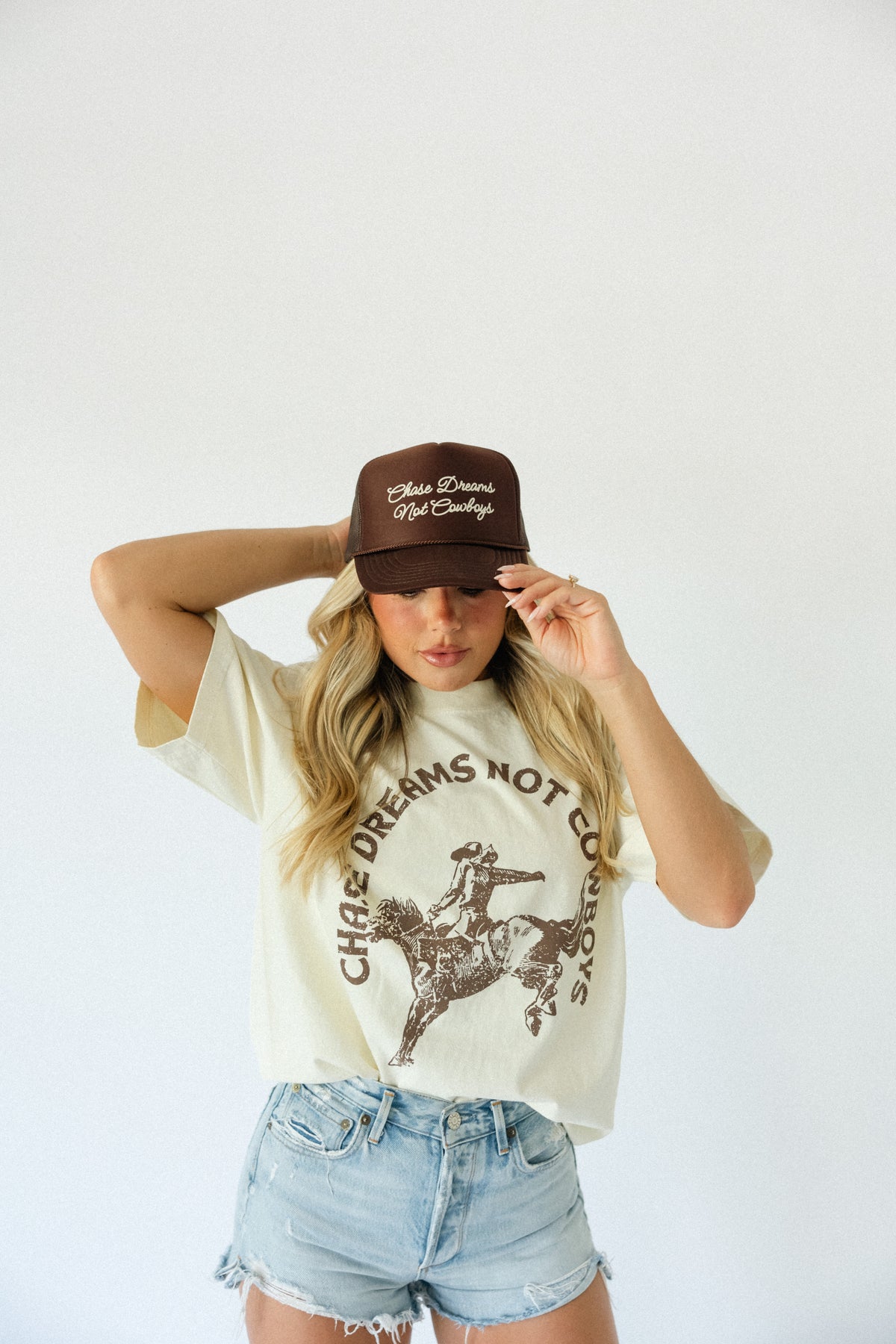 Not Cowboys Tee- Cream