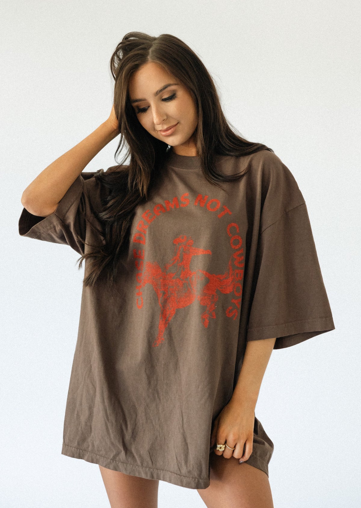 Not Cowboys Tee- Brown