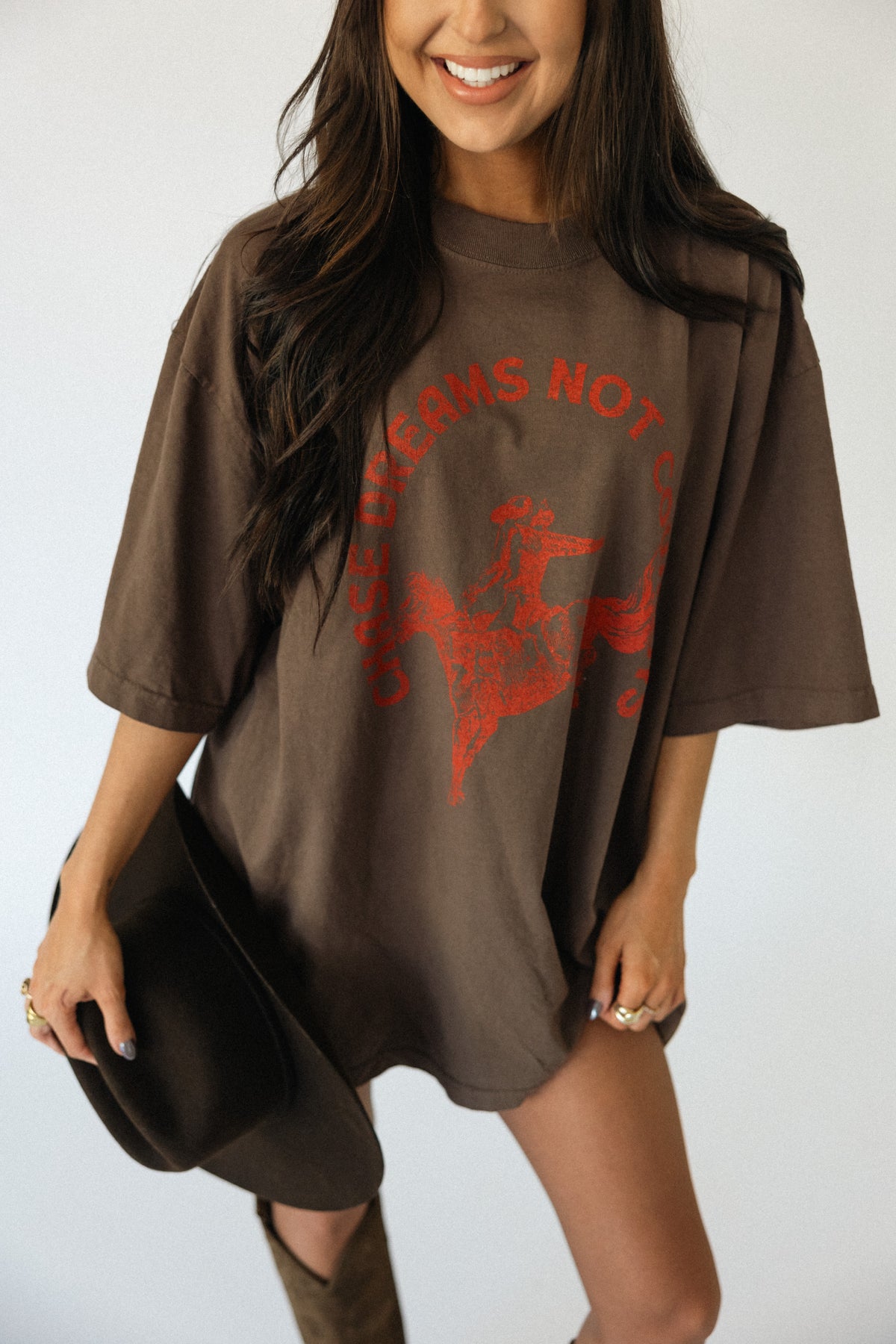 Not Cowboys Tee- Brown