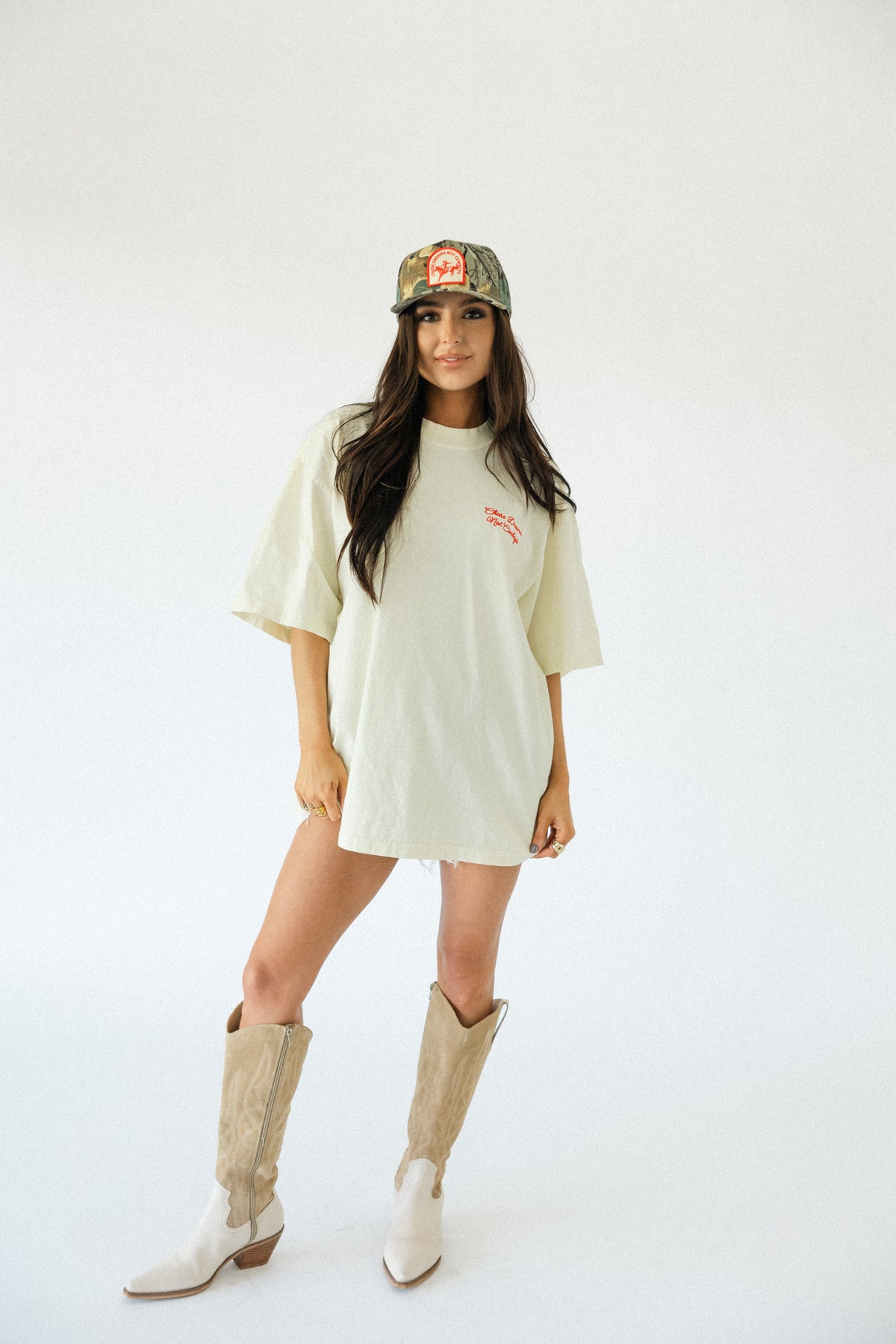 CDNC Script Tee- Cream