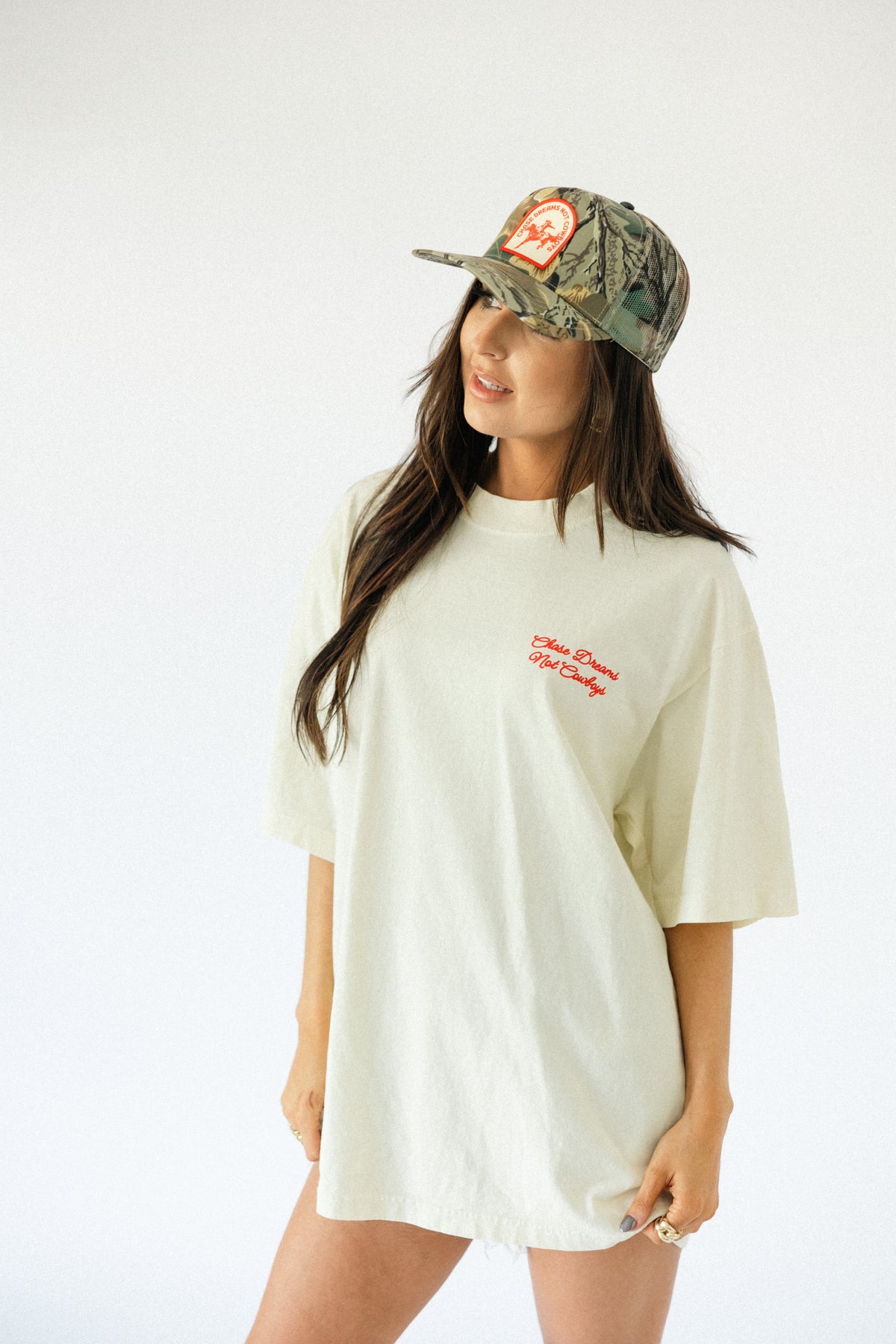 CDNC Script Tee- Cream