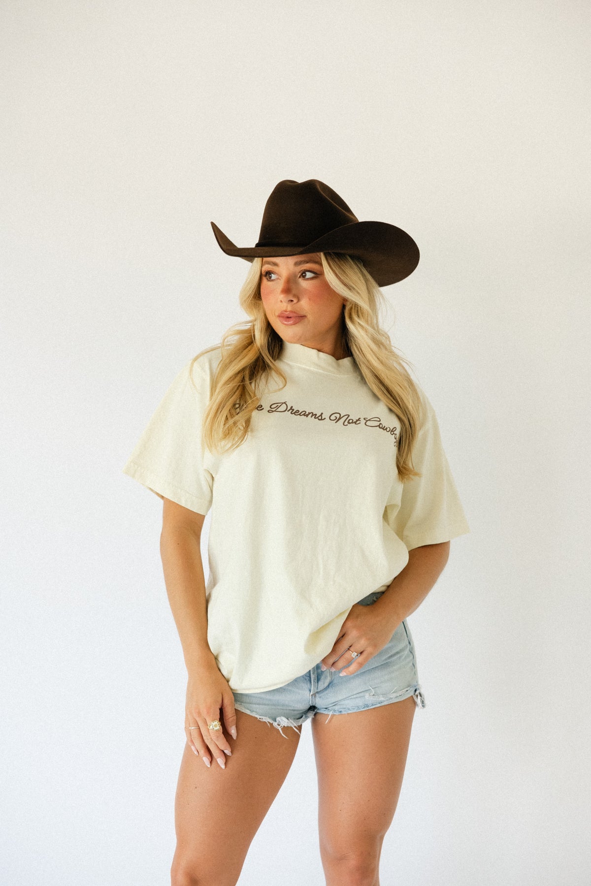 Chase Dreams Script Tee- Cream