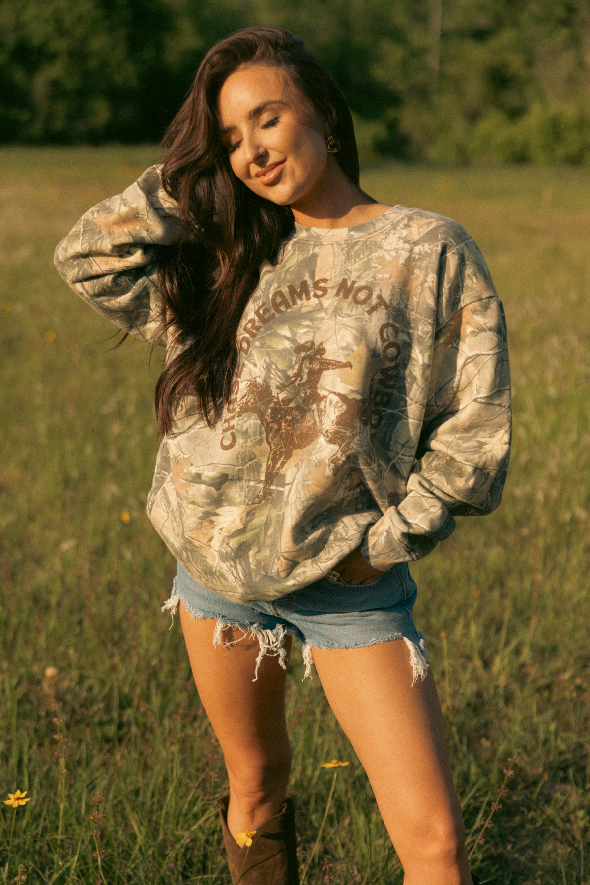 Not Cowboys Sweatshirt- Camo