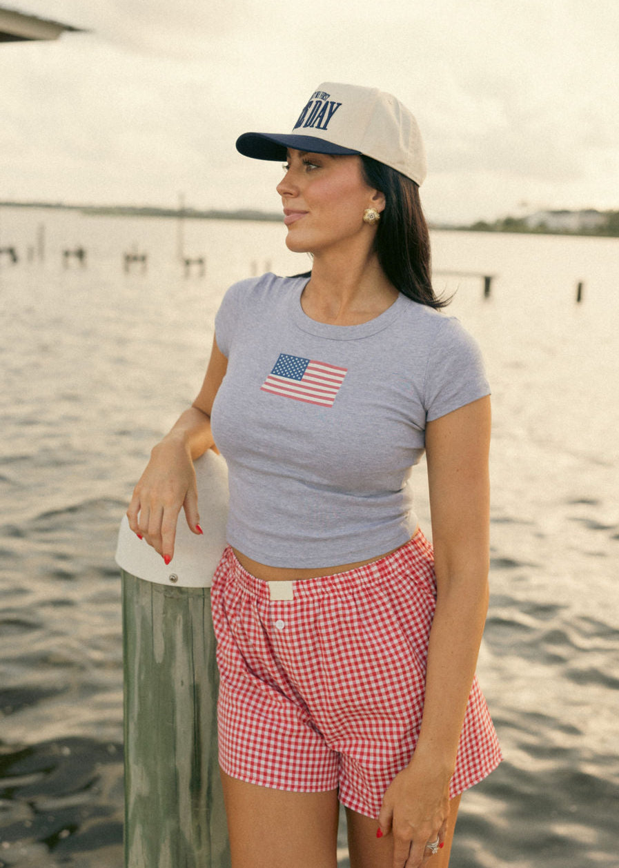 American Flag Baby Tee