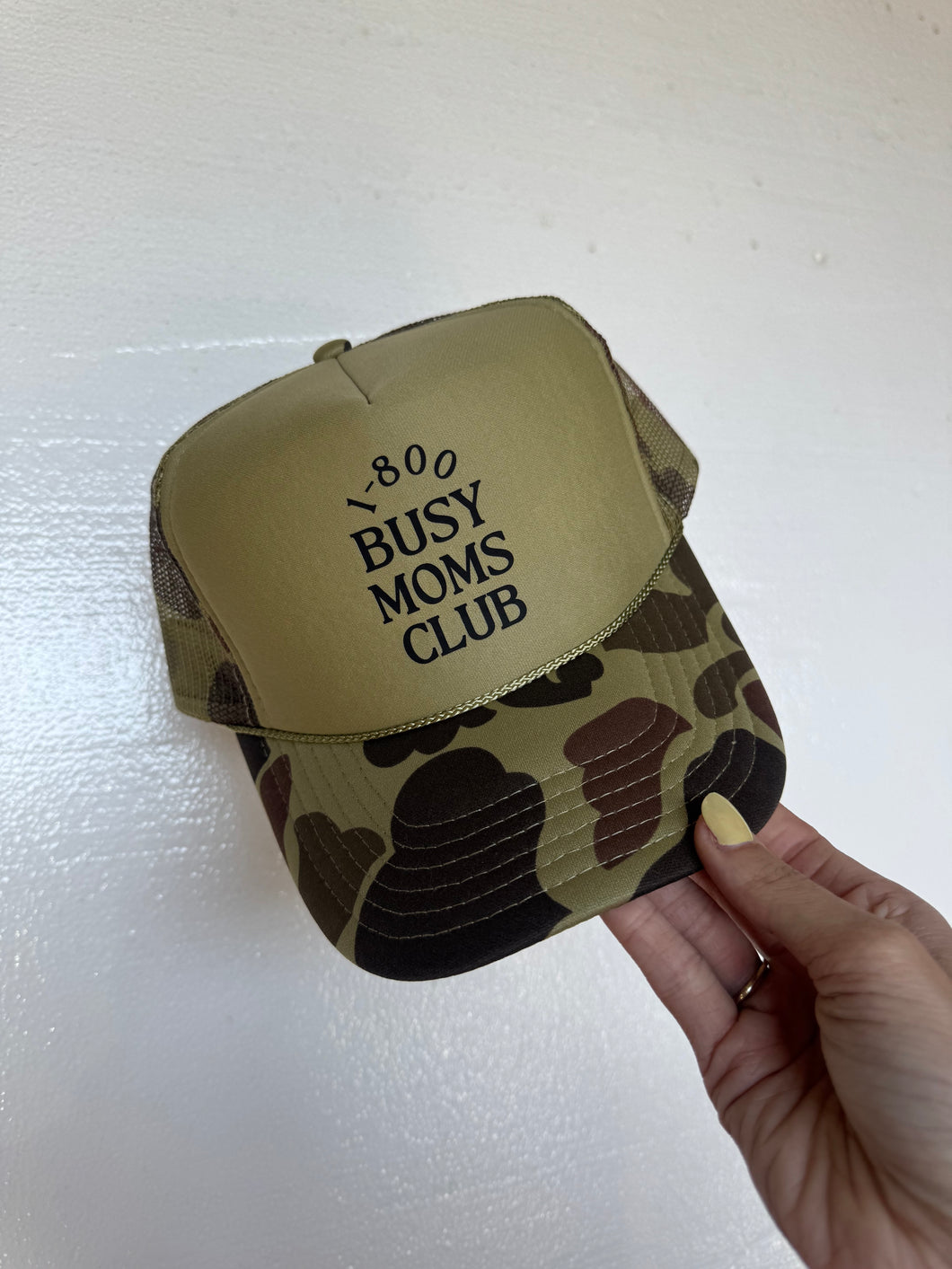 Busy Moms Club Hat- Light Camo