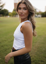 Load image into Gallery viewer, Hail State Ribbed Tank- White
