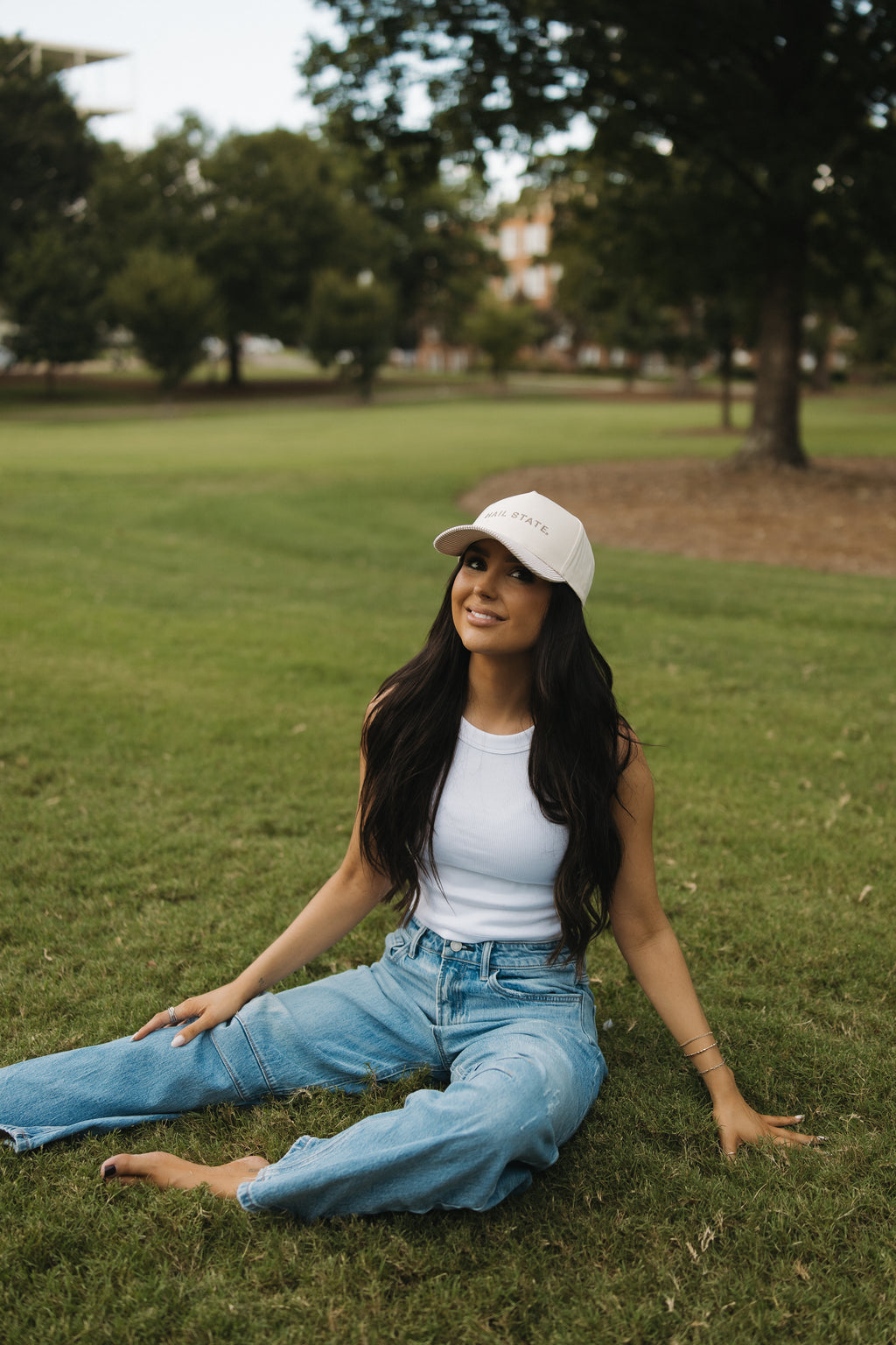 Hail State Seersucker Hat- Khaki