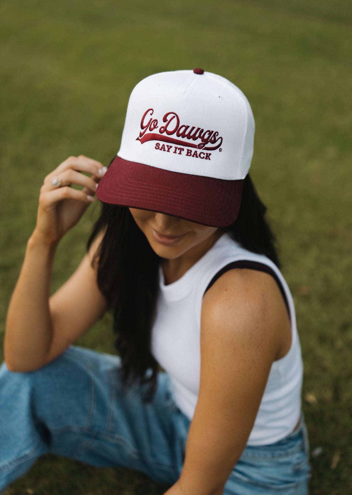 Go Dawgs Say It Back Hat- Maroon