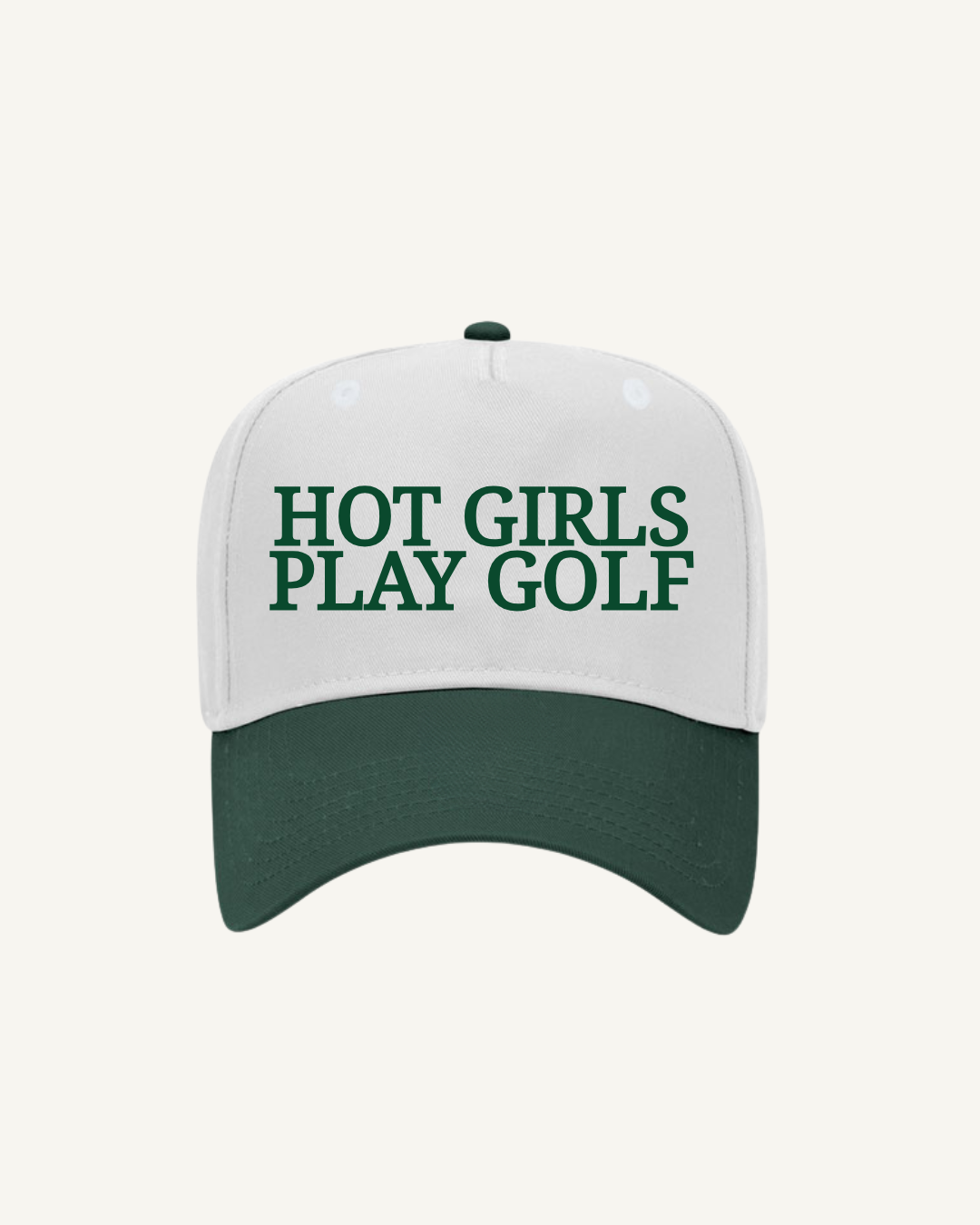 Hot Girls Play Golf Hat- Dark Green