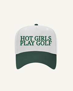 Hot Girls Play Golf Hat- Dark Green