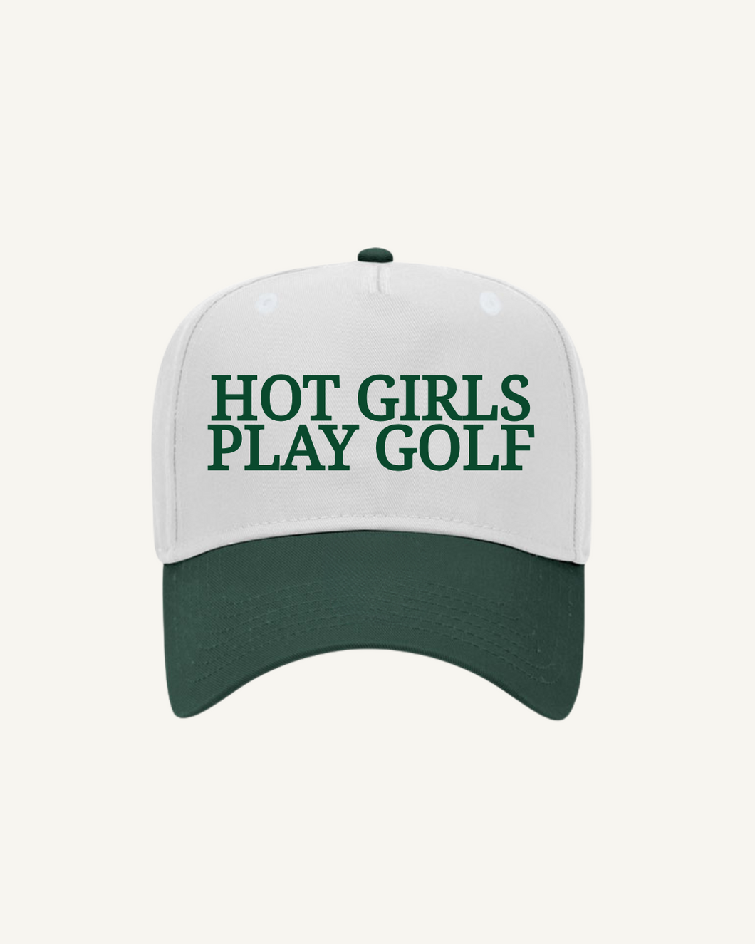 Hot Girls Play Golf Hat- Dark Green