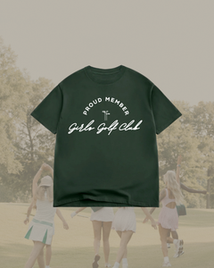Girls Golf Club Tee- Dark Green