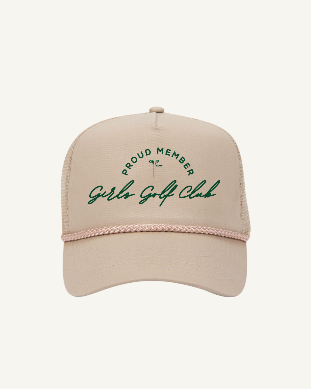 Girls Golf Club Hat- Khaki