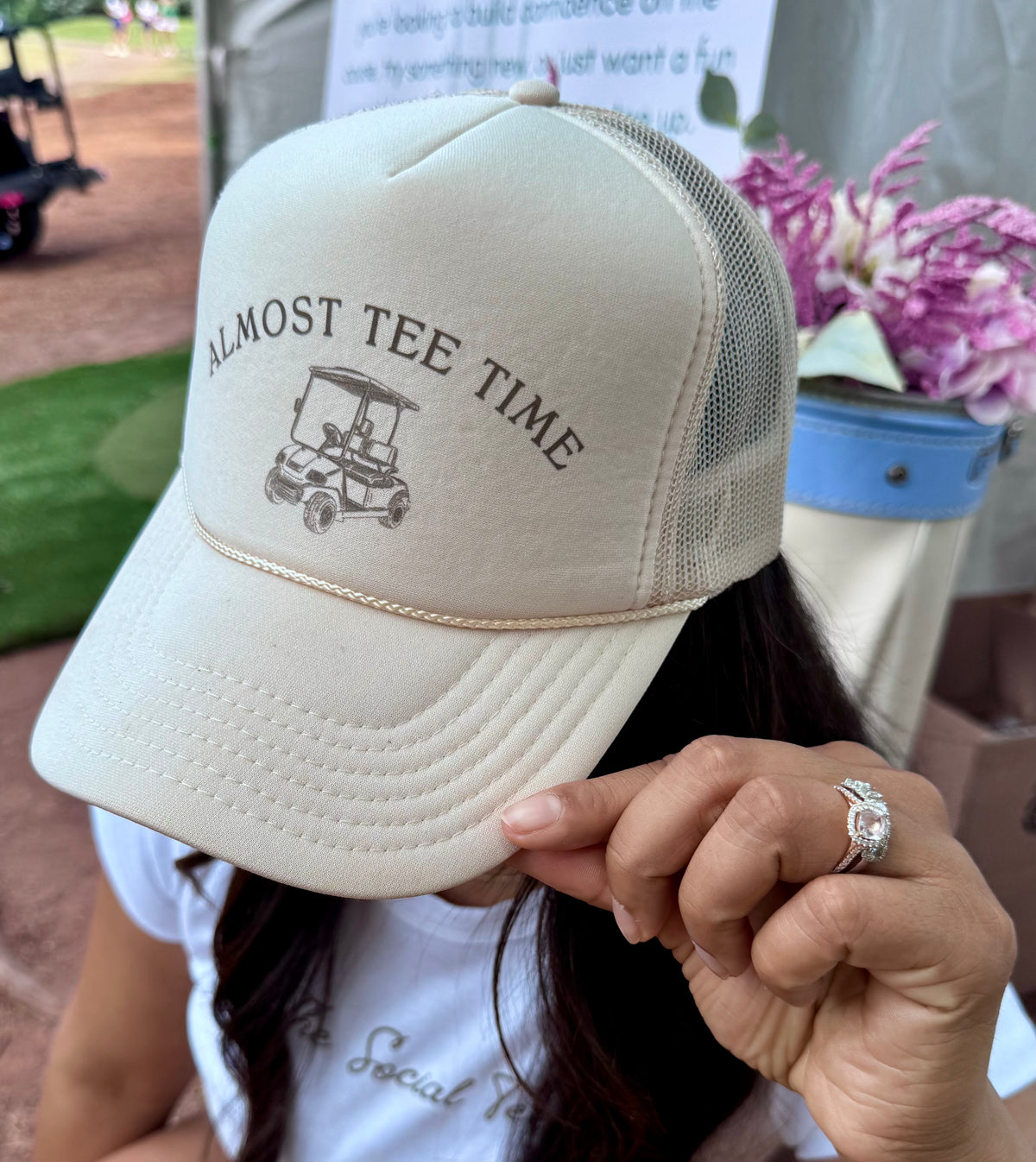 Almost Tee Time Hat- Tan