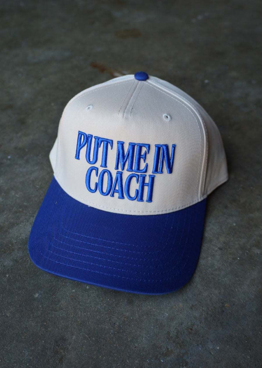 Put Me in Coach Hat- Blue