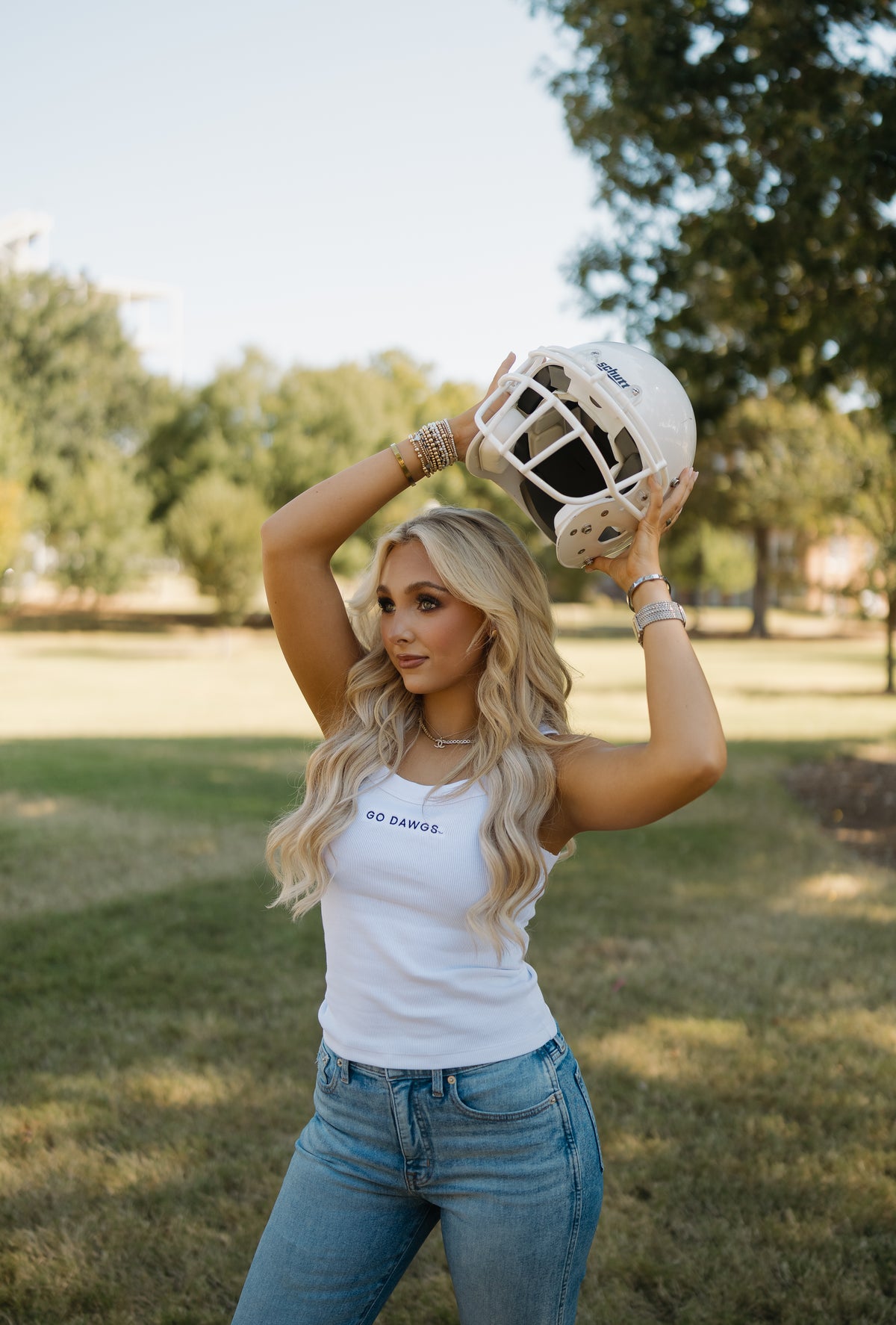 Go Dawgs Tank- White