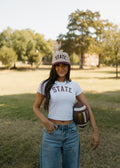 The Arched State Hat- Khaki/Maroon