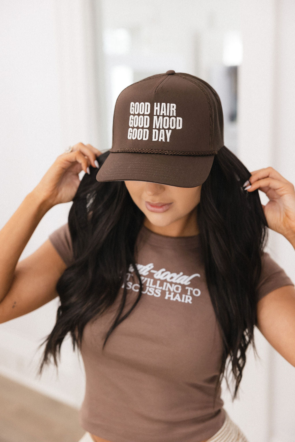 Good Hair Hat- Brown