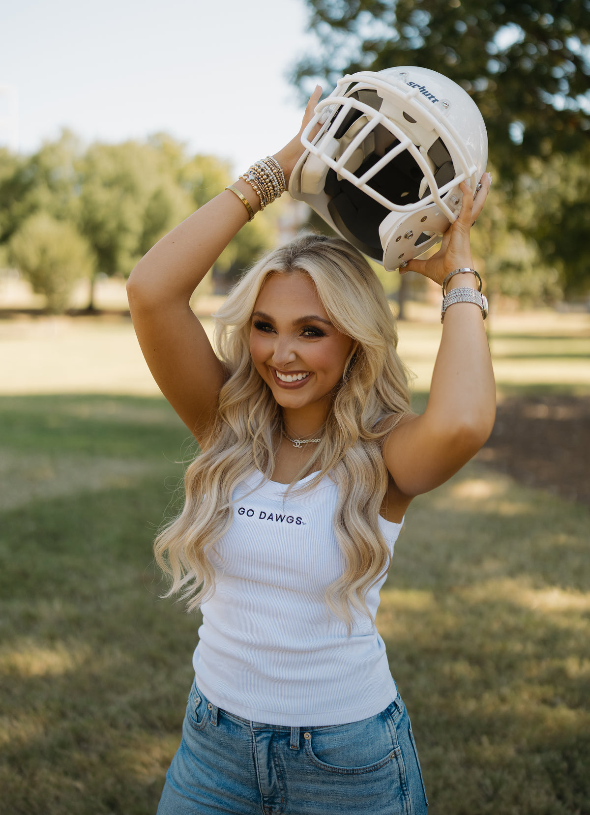 Go Dawgs Tank- White
