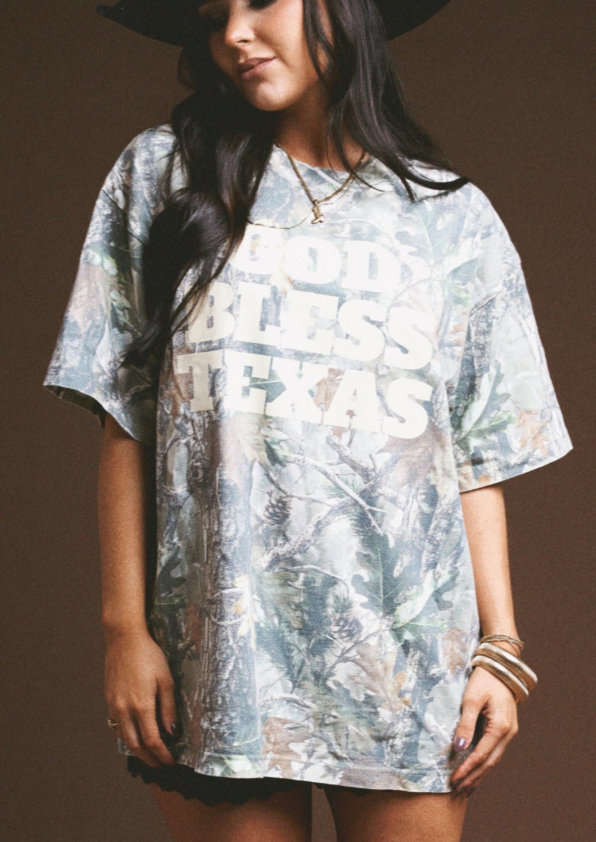 God Bless Texas Camo Tee