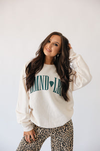 The Diamond Label Sweatshirt- Cream