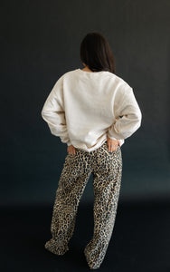 The Diamond Label Sweatshirt- Cream