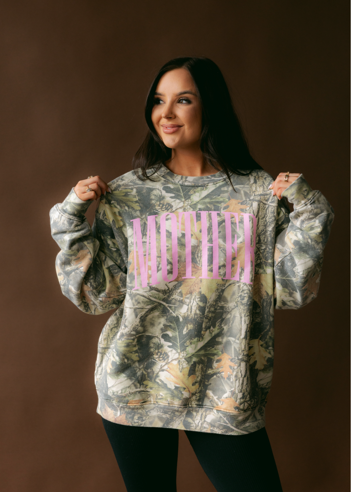 PRE-ORDER Mother Camo Sweatshirt- Baby Pink