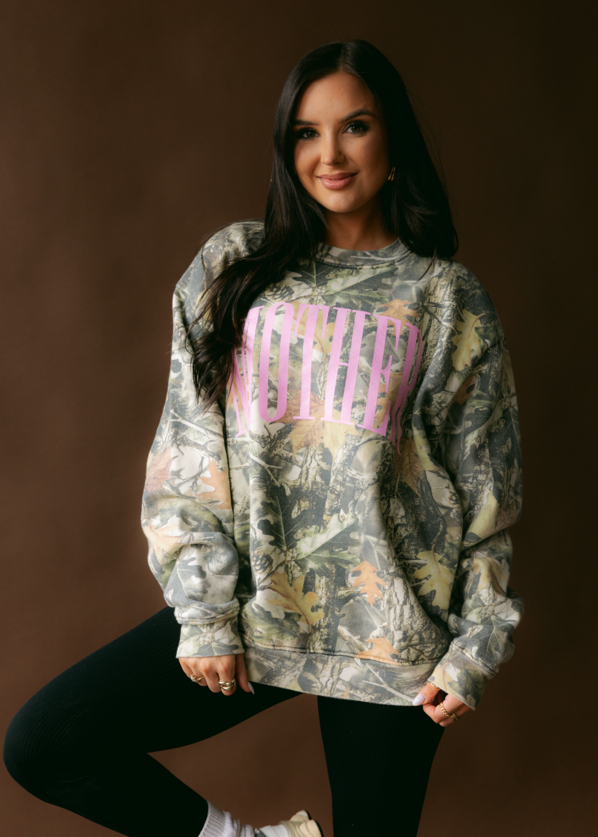 PRE-ORDER Mother Camo Sweatshirt- Baby Pink