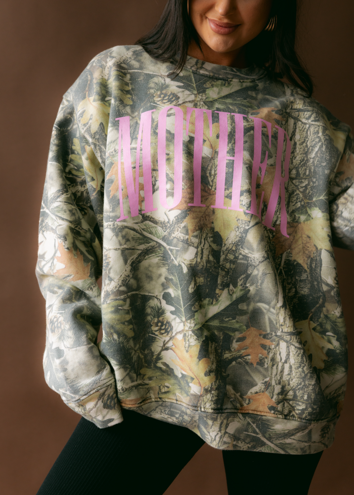 PRE-ORDER Mother Camo Sweatshirt- Baby Pink