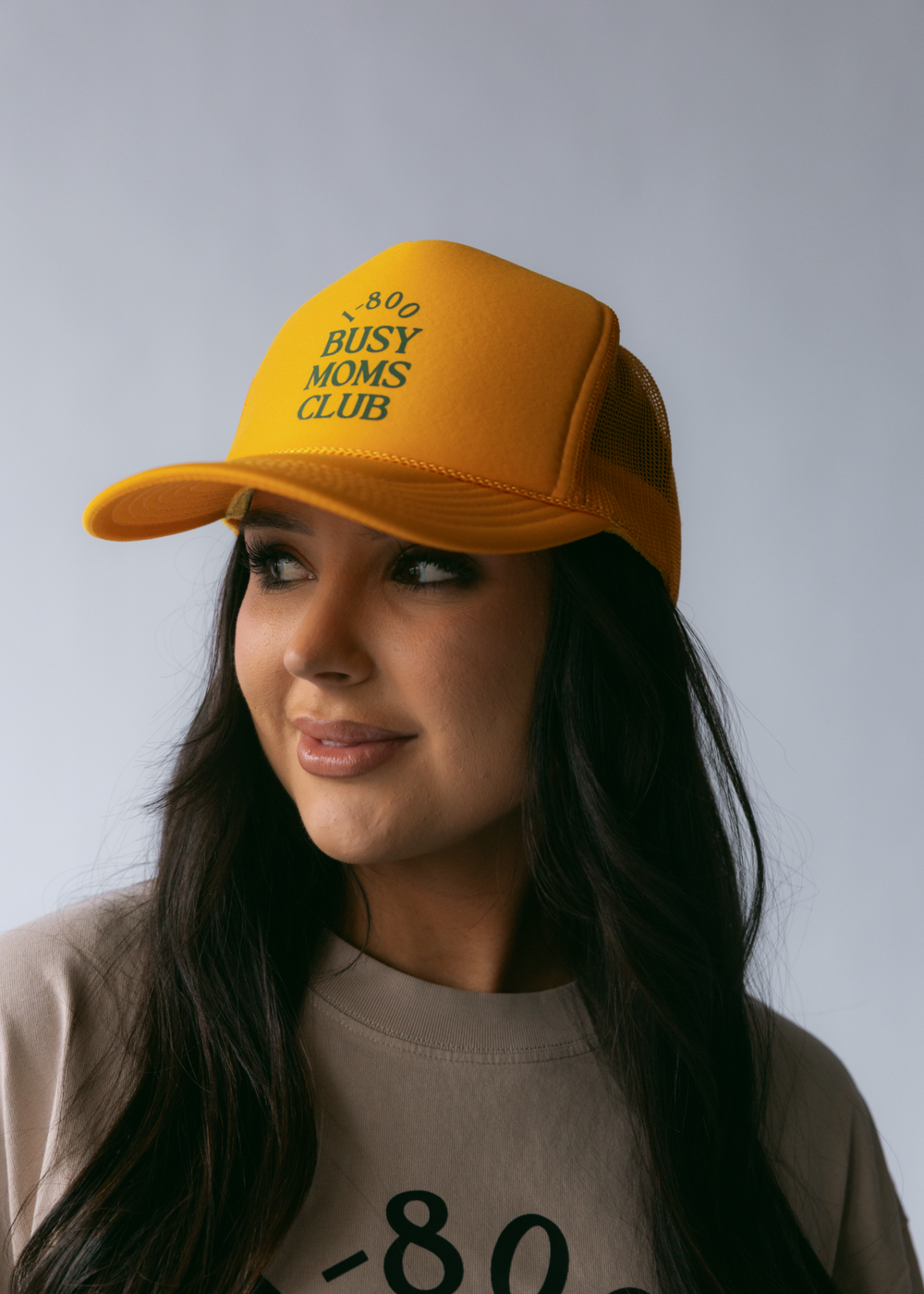 Busy Moms Club Hat- Gold and Green