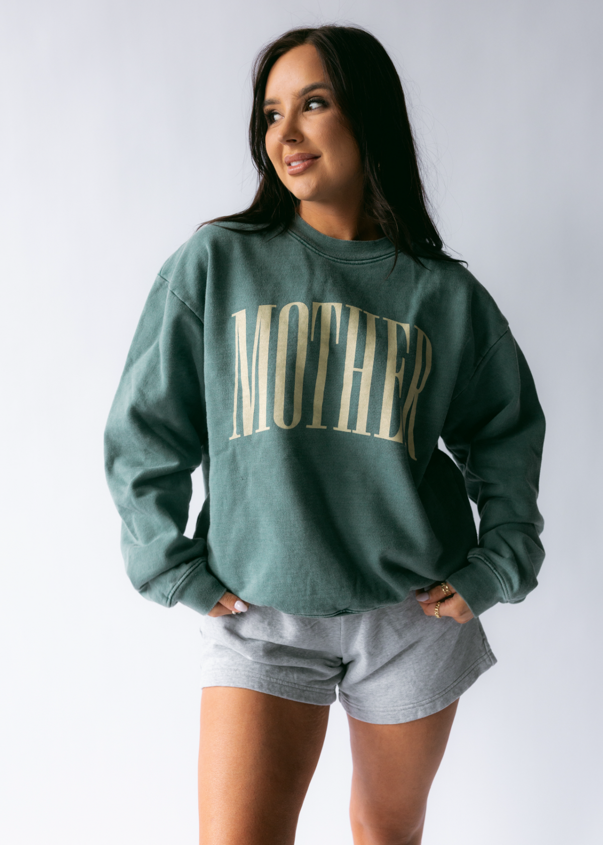 PRE-ORDER Mother Sweatshirt- Brushed Teal