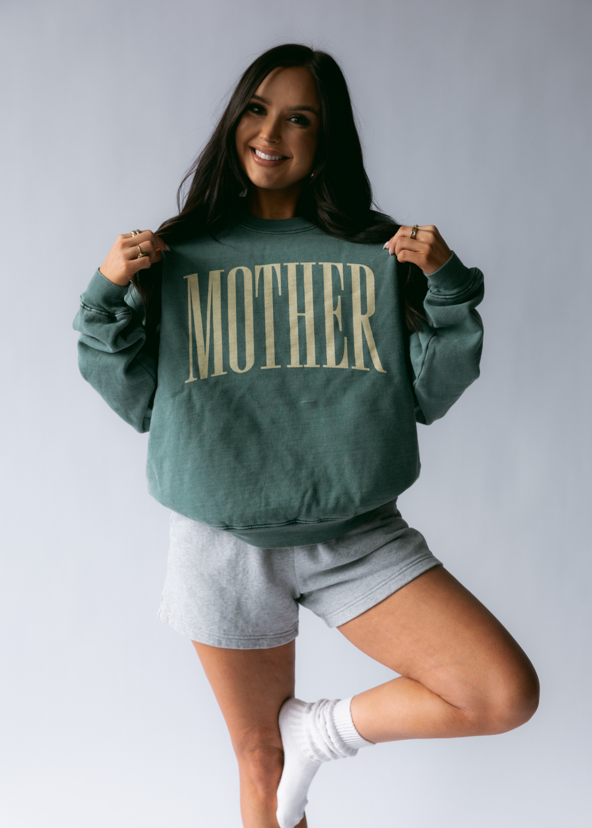 PRE-ORDER Mother Sweatshirt- Brushed Teal