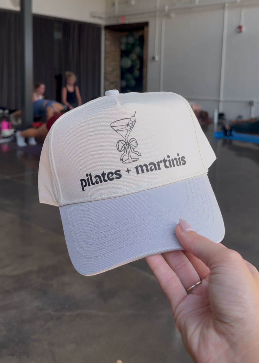 Pilates and Martinis Hat- Grey