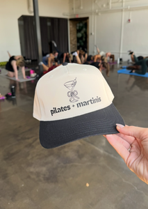 Pilates and Martinis Hat- Black