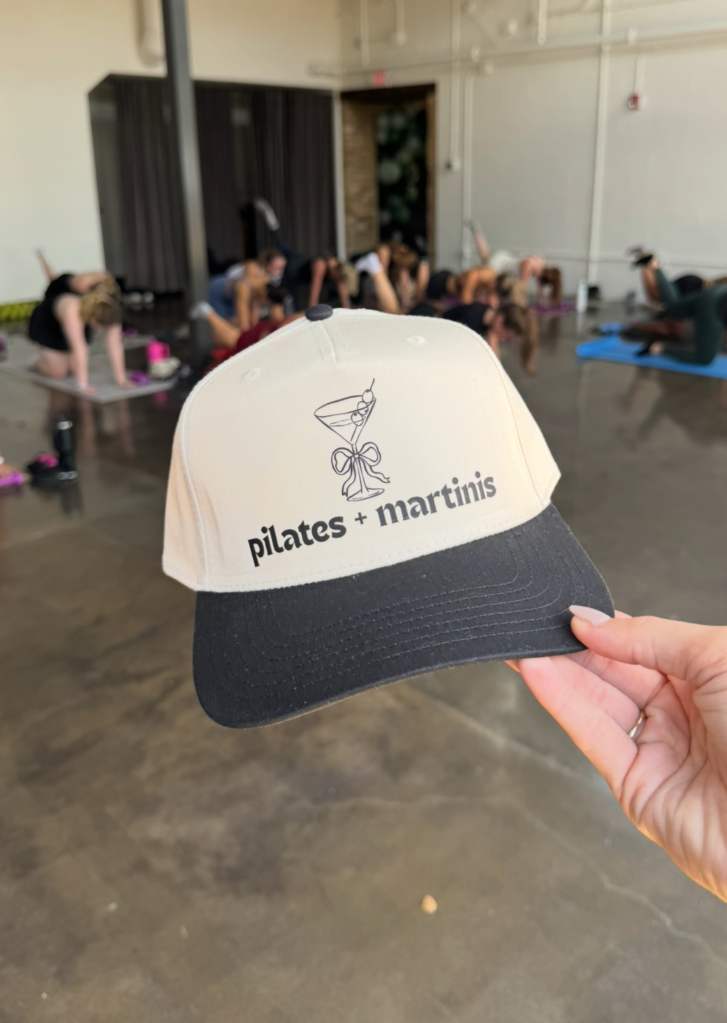 Pilates and Martinis Hat- Black
