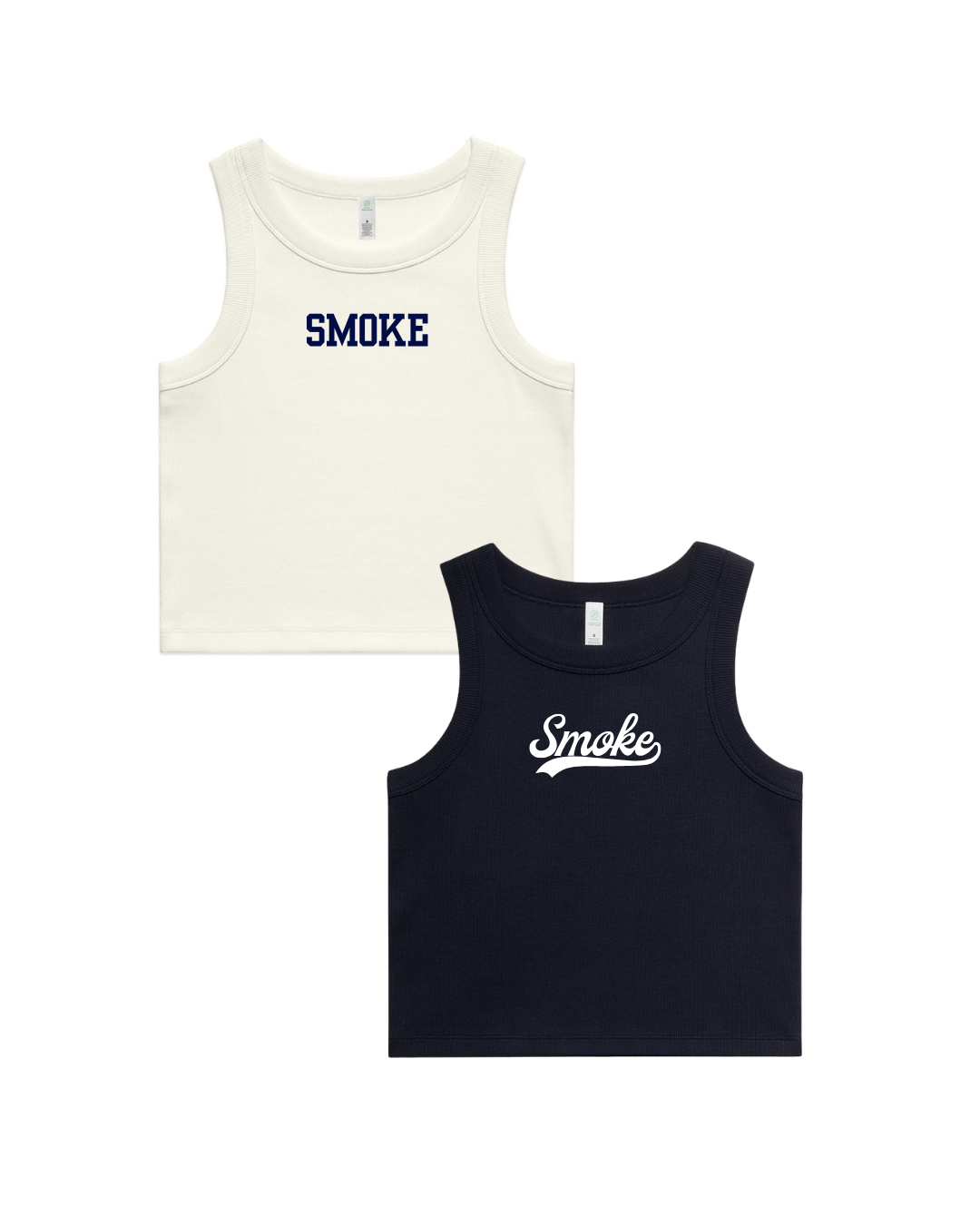 Smoke Embroidered Tanks