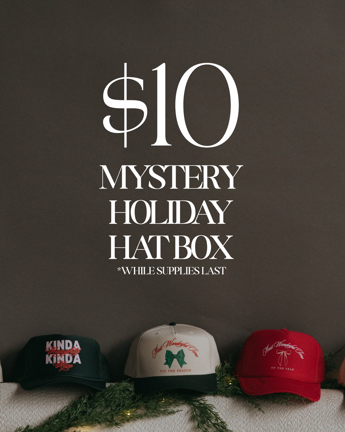 MYSTERY HOLIDAY HAT BOX