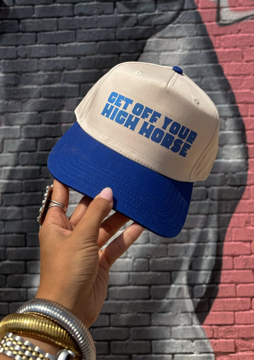Get Off Your High Horse Trucker Hat- Royal