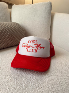 Cool Dog Mom Club Hat- Red and White