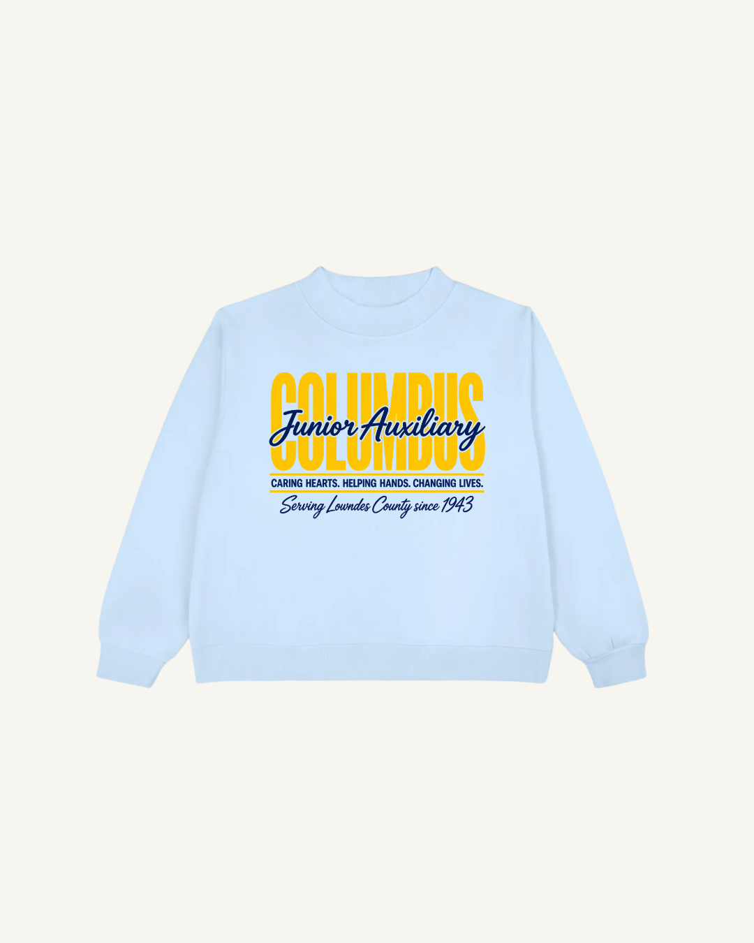 Columbus JA Mockneck- Blue