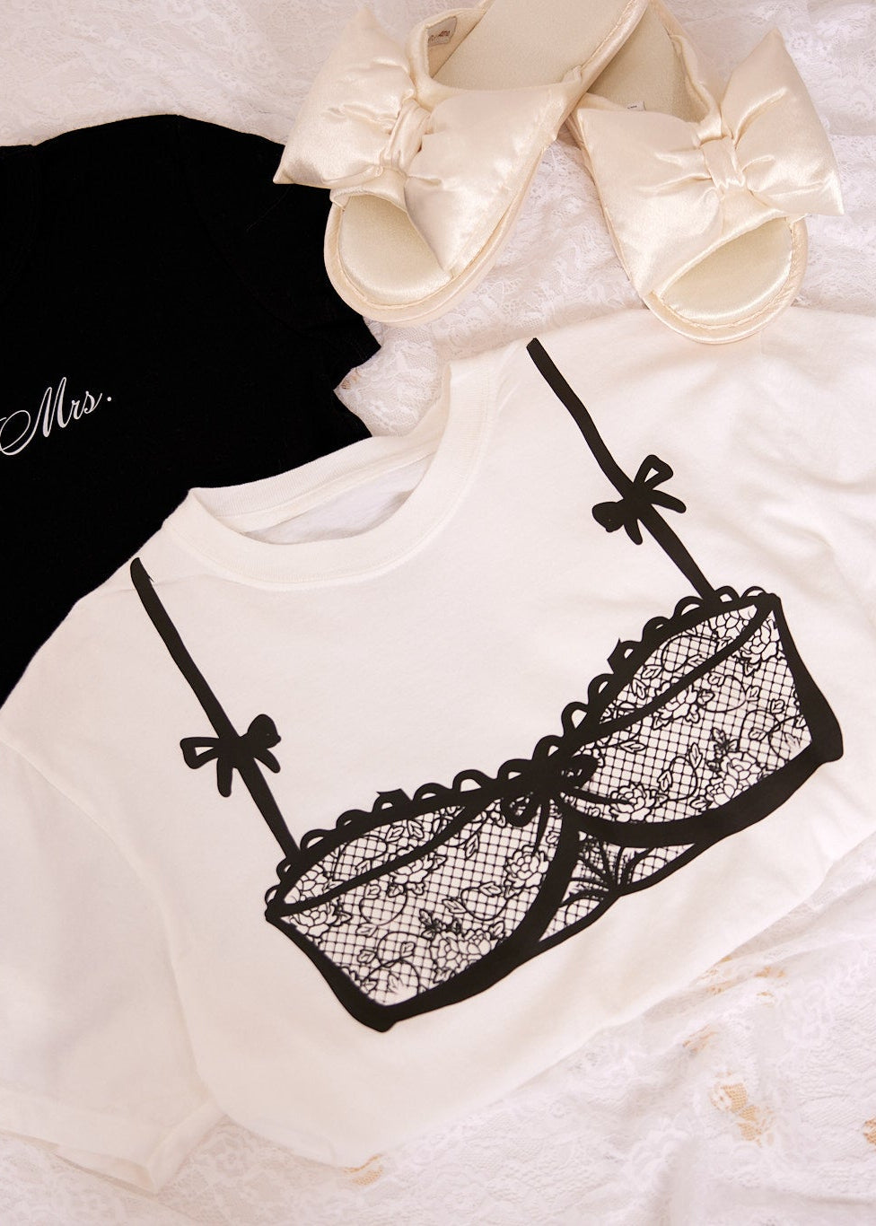 Lingerie Tee- Black