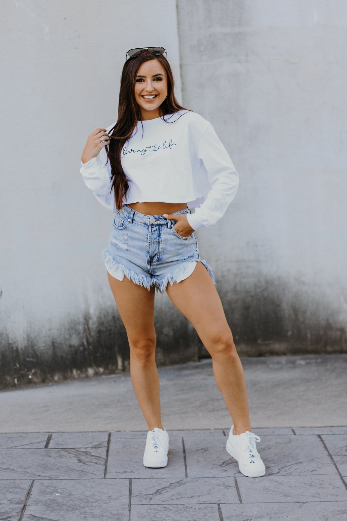 Living the Life Crop Tee