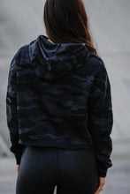 Load image into Gallery viewer, Work for It Cropped Camo Hoodie
